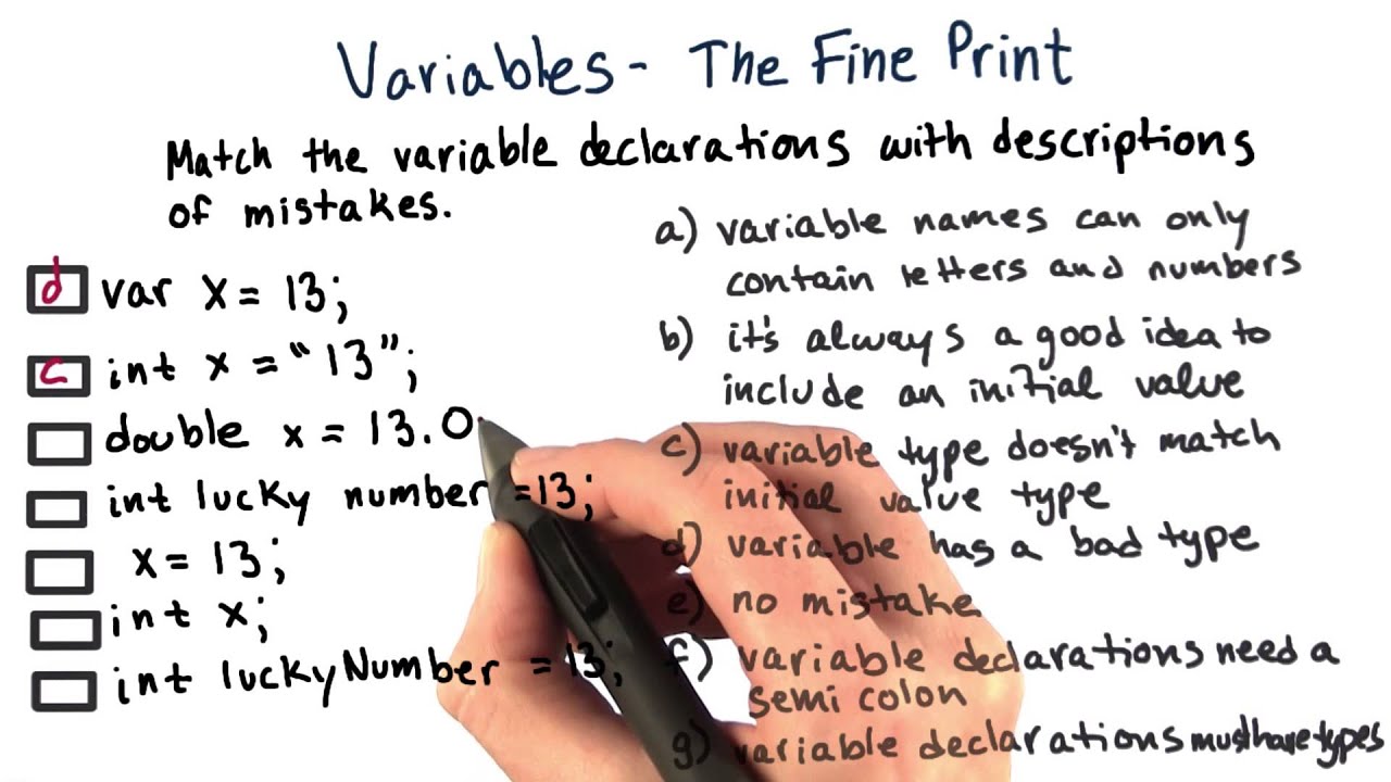 Variable Declarations: The Fine Print - Intro to Java Programming