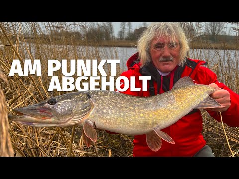 KÄLTEEINBRUCH: HECHTE FANGEN auf KÖDERFISCH - JÖRG OVENS am FLUSS  - 'Fang mal was' (13)