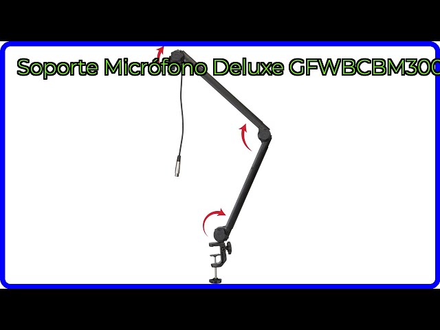 Vídeo relacionado con Gator Frameworks Soporte de micrófono Deluxe para podcasts y grabaciones, con cable XLR integrado (GFWBCBM3000)
