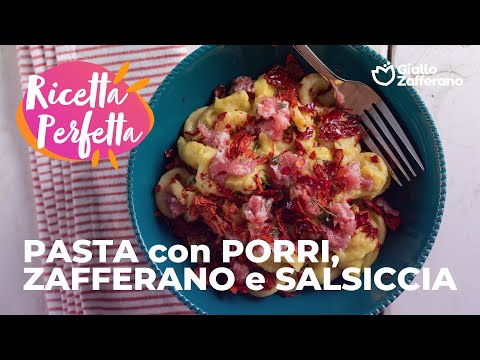 PASTA con CREMA di PORRO, ZAFFERANO e SALSICCIA di BRA...amore al primo assaggio!๐๐