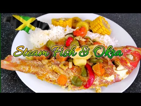 Simple Steam Fish and Okra Recipe Hellshire Style//Jamaican Steamed Fish w/ Okra//One Pot Steam Fish