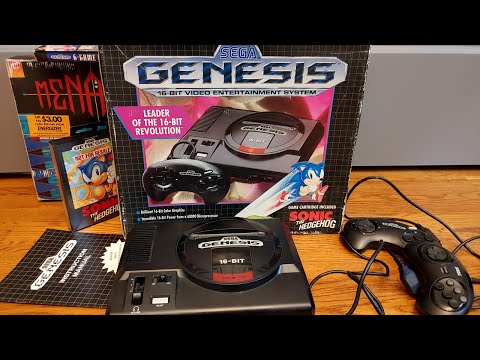 Close Look at Sega Genesis Original Model & Menacer Light Gun!