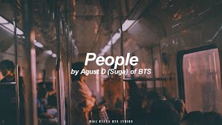 People  Agust D / Suga (BTS - 방탄소년단) Eng