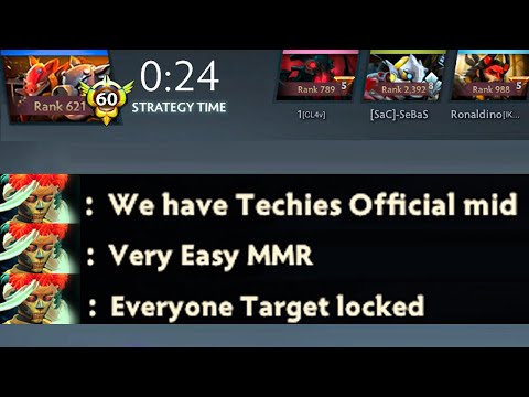 When They got Techies Official as their Mid Lanner - All Enemy = Target Locked