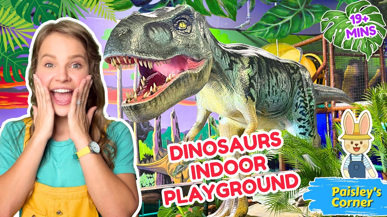 Video thumbnail: kids playing inside the Dinotopia indoor dinosaur park