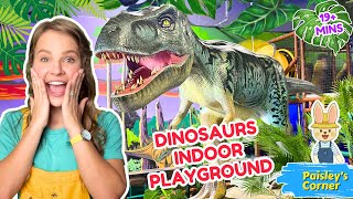 Dinosaur Indoor Playground Adventure with Silly Miss Lily! 🦖 Volcanoes, Fossils & Dinosaurs for Kids
