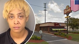 Fast food fight at Wendy's: customer bites manager on the knee for getting order wrong - TomoNews