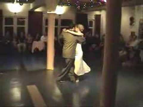  Mariano Diaz Campos  and  Cosima Diaz Campos  are  dancing  to  the  tango  "  Nochero Soy  "