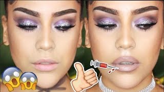 Drugstore LIP INJECTIONS ? | Lip contouring tips and trick for BIG LIPS