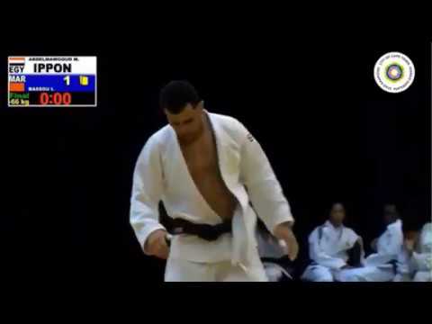JUDOeg - ايبون البطل محمد عبد الموجود - لحظة اصابة بطل المغرب عماد  باسو