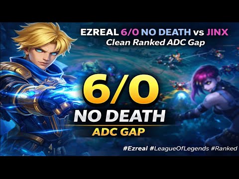 EZREAL 6/0 NO DEATH vs JINX | Clean Ranked ADC Gap