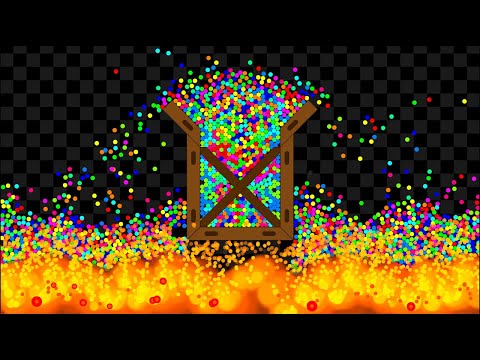 8 Boxes! (1 Safe Box & 7 Dangerous Boxes) - Survival Marble Race in Algodoo | 32 |