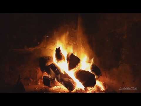 Ontspannende muziek met geluid knapperend vuur op Bonfire Bonfire haard
