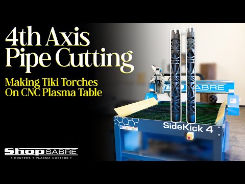 4th Axis CNC Plasma Pipe Cutting Tiki Torchesvideo thumb