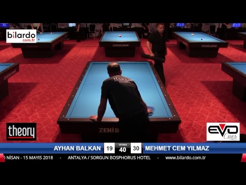 AYHAN BALKAN & MEHMET CEM YILMAZ Bilardo Maçı - 2018 ERKEKLER 2.ETAP-6.Ön Eleme