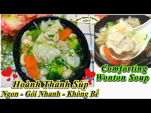 (Eng Sub) Hoành Thánh Súp, Hương Vị Đậm Đà, Cách Gói Nhanh Không Bể -Comforting Homemade Wonton Soup