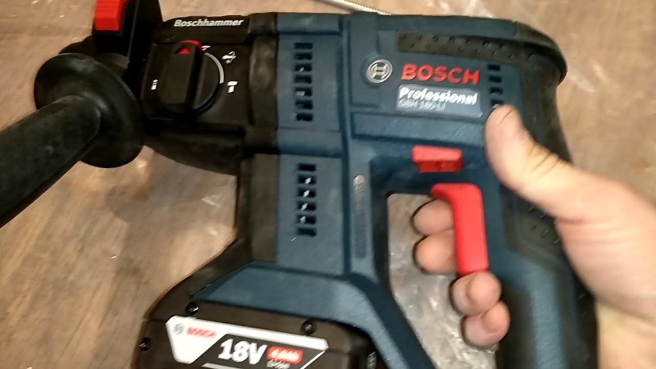 Перфоратор акк. Bosch GBH 180-LI (0.611.911.020)  18В 1.7Дж LI-ION SDS+ без акк. и зу, кейс