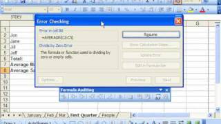 Excel 2003 Tutorial Error Checking Microsoft Training Lesson 18.5