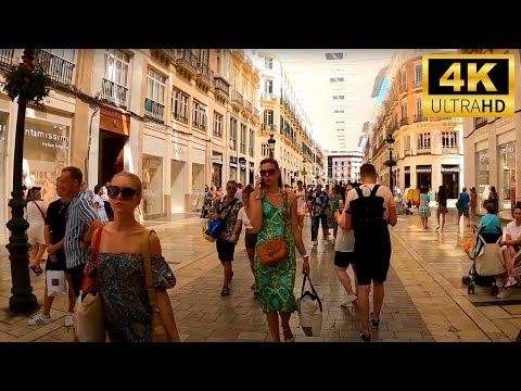[4K] Malaga Full Walking Tour - Spain Malaga Tour 2022 - Malaga Centro - Malaga Beach - Virtual Tour