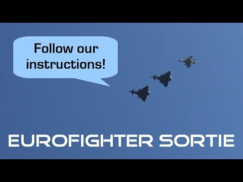 EUROFIGHTER intercept Enemy Plane - AIR COMBAT Rd. 1 (Luftwaffe Training Mission)