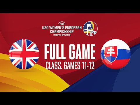 Great Britain v Slovakia | Full Basketball Game | FIBA U20 Women's Euro Championship 2023 - Div B