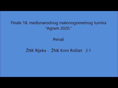 Finale AGRAM 2020 --  ŽNK Rijeka -  ŽNK Krim RollJet   2 - 1  ( PENALI )