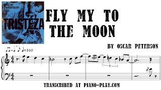 Oscar Peterson - Fly me to the moon transcription in PDF, MIDI