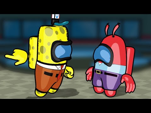 SpongeBob: We're not talking about THIS meme | Among Us Animation