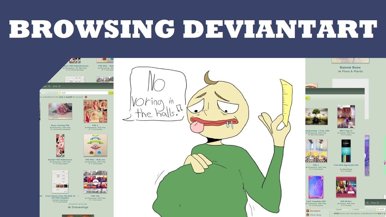 Browsing Deviantart: Baldi's Basics Fanart