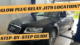 Audi A6 C6 4F 3.0TDI Glow Plug Control Module J179 location replacement A4 A5 B8