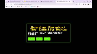 "Quantum Paradox :The Infinity Nexus" - Game A Retro Adventure