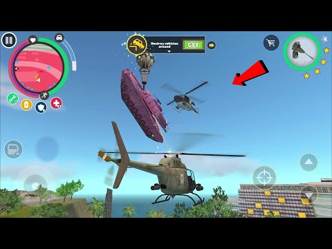 Rope Hero Vice Town (Russian Plane fly with army tank ) Police Helicopter fight Army Plane - HD