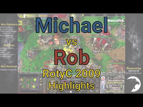 Warcraft 3: Michael [HU] vs Rob [ORC] - RotyC 2009 | Historical Highlights