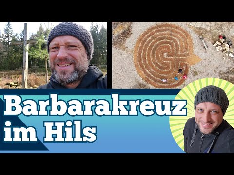 Barbarakreuz im Hils von oben - Wandern Burgberg Hils-Kammweg zum Barbara-Kreuz  - Varrigsen Kaierde