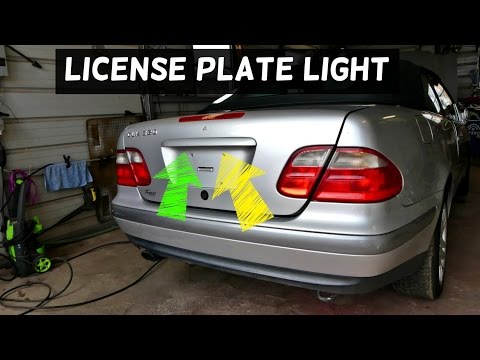 MERCEDES CLK W208 LICENSE PLATE LIGHT TAG LIGHT REPLACEMENT REMOVAL