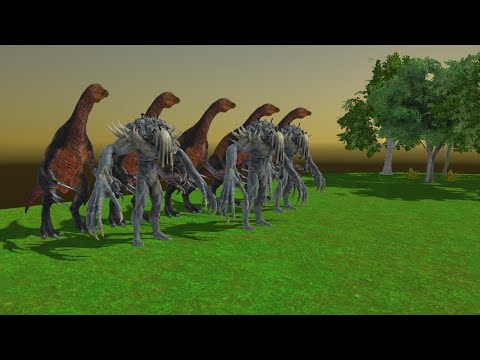 Scourge (X3) + Therizinosaurus (X5) VS All Factions (X2) - Animal Revolt Battle Simulator