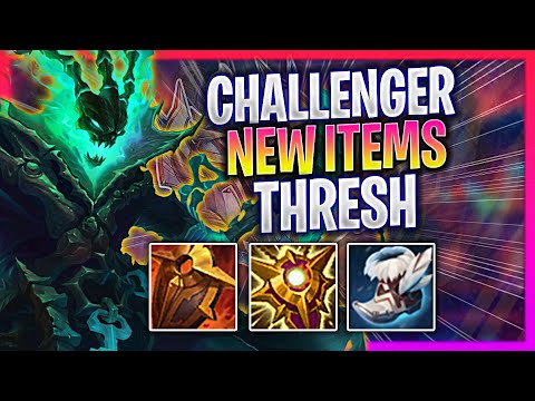 LEARN HOW TO PLAY THRESH SUPPORT LIKE A PRO! | *NEW ITEMS*  Challenger Plays Thresh Support vs Bard!
