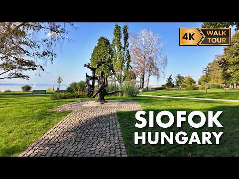 Siofok, Hungary Walking Tour [4K/60fps]