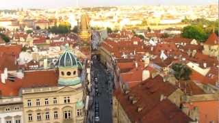 preview picture of video 'Praga , filmare din centru de sus din turn'