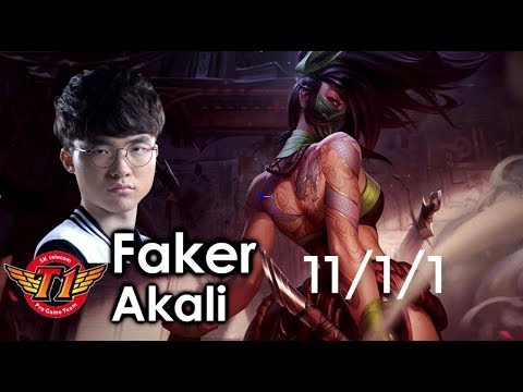Skt T1 Faker Akali vs Jayce Mid Lane 11/1/1 - Skt T1 Faker Stream