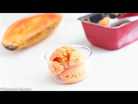 No-Churn Papaya Frozen Yogurt⎮Tasteeful Recipes