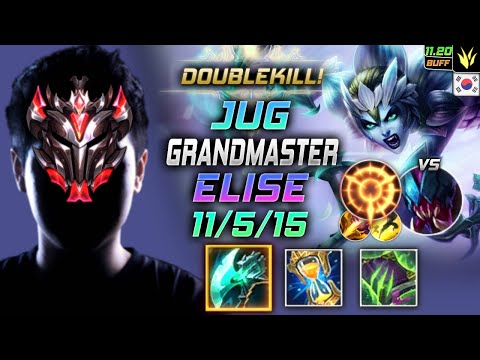 GrandMaster Elise Jungle vs Rek'Sai - 천상계 장인 정글 엘리스 템트리 룬 밤수 집공 エリス Элиза 蜘蛛女皇 伊莉絲 - KR 11.20