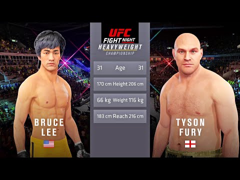 Bruce Lee vs Tyson Fury Full Fight - UFC Fight Of The Night