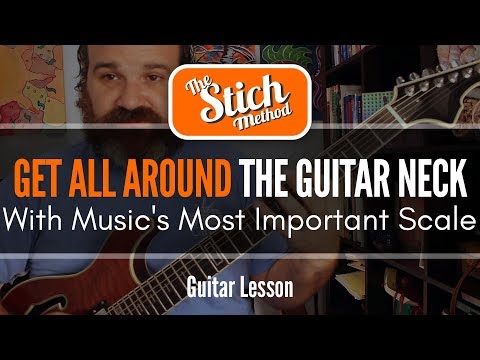 How To Connect ALL Root Notes With ONE SCALE SHAPE. Major Scale Guitar Lesson