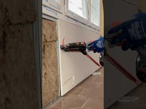 Aislamiento bajo ventana con lana de roca y yeso laminado #angelbravo #knauf #yesolaminado