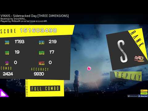 osu! | MrBooM 🇵🇱 | VINXIS - Sidetracked Day [THREE DIMENSIONS] +HD,HR 99.30% FC |  834pp #1