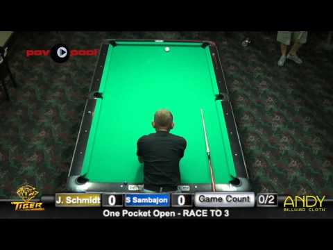 John Schmidt vs Santos Sambajon - #9 - The 2015 One Pocket Open