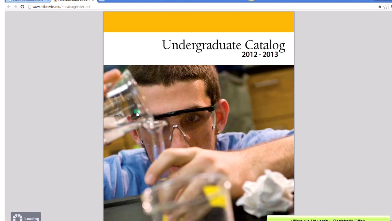 Viewing the Web Schedule at Millersville University