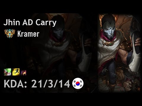 Jhin AD Carry vs Caitlyn - Kramer - KR Challenger Patch 6.20