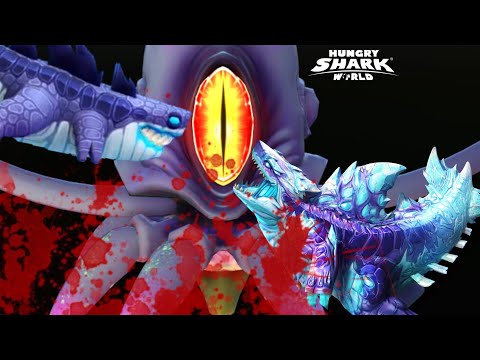 Shin Sharkjira (Baby Shin) vs Colossal Squid 🦑- Hungry Shark World